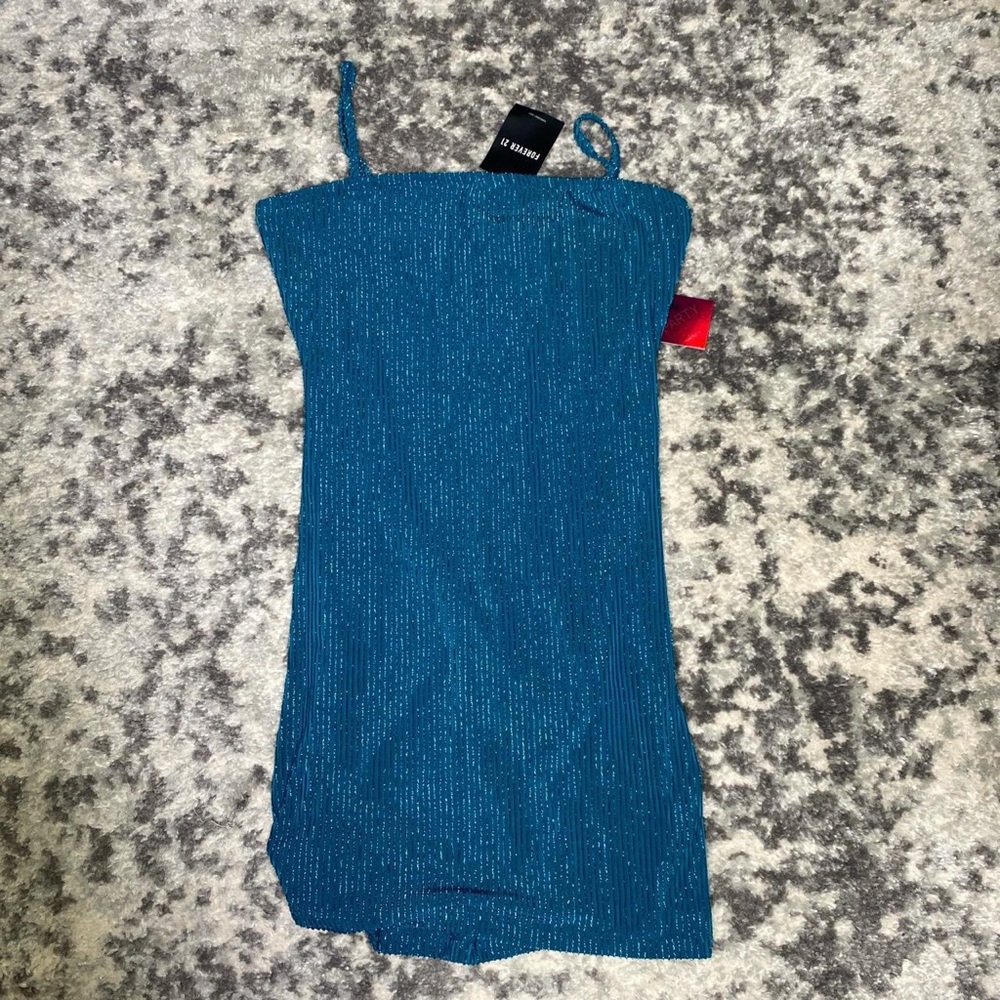 Forever 21 blue shimmer dress